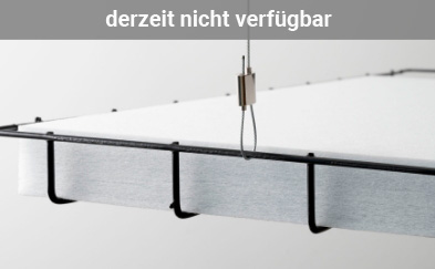 Schallabsober als Baffle an der Decke
